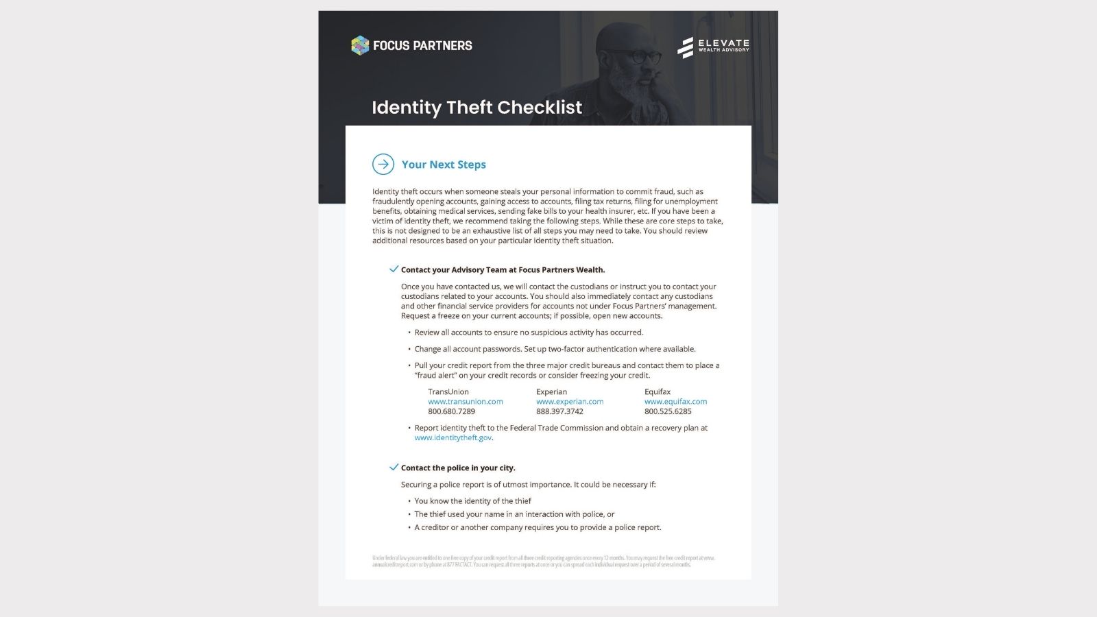 Identity Theft Checklist cover image